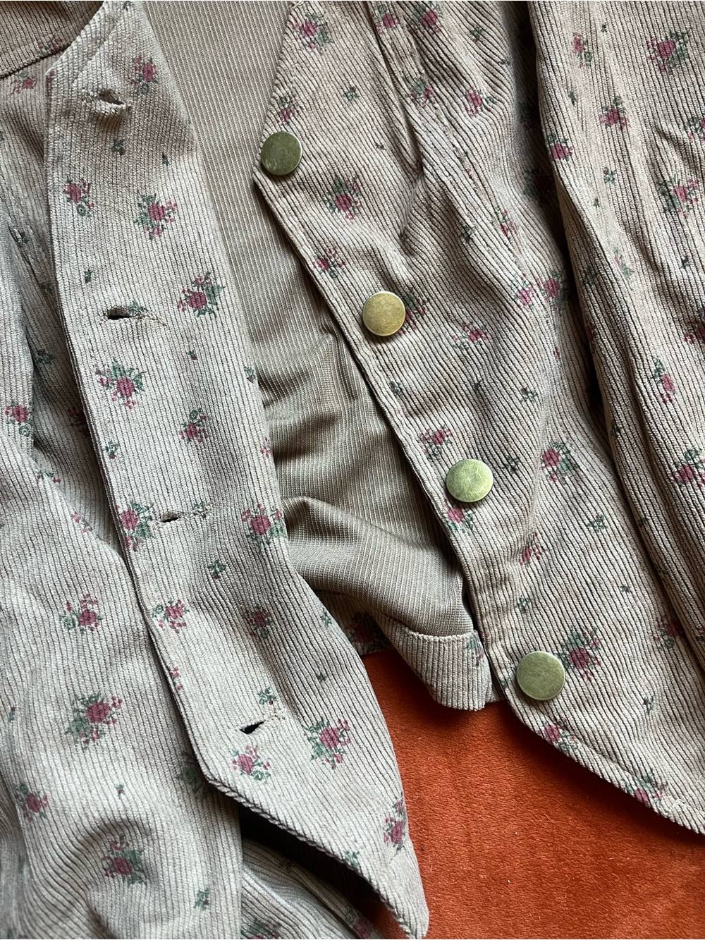 ✨Corduroy Floral Jacket✨ - Picture 2 of 2